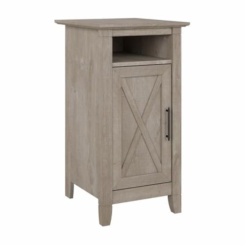 Bush Furniture Key West mała szafka do przechowywania z drzwiami, sprany szary