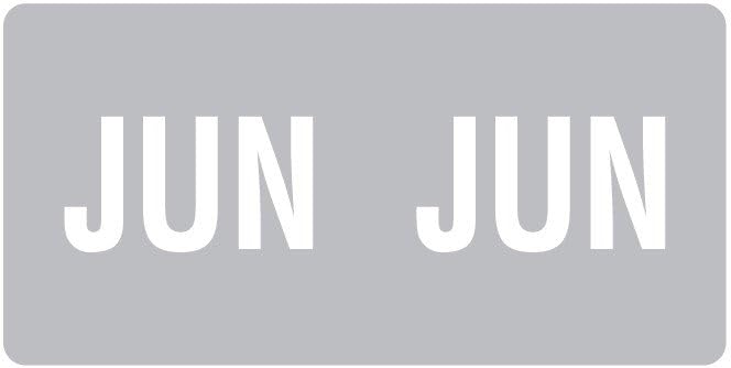 Doctor Stuff - File Folder Month Labels, June, Compatible with Smead SMMK Series Stickers, Gray, 1/2" x 1", 250/Pack