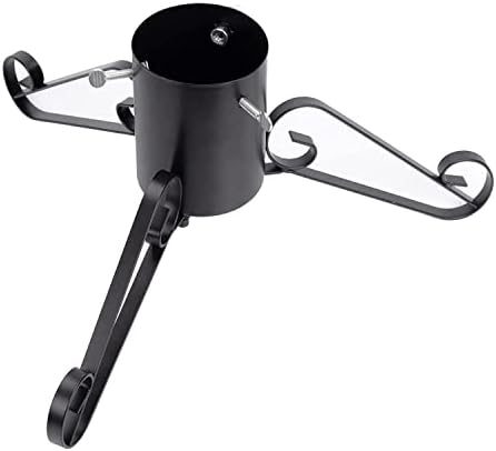 Esplorilo Christmas Tree Stand for Live Tree, Sturdy Metal Tree Stand for Real Christmas Tree 4.5 to 7.5 Ft, Christmas Tree Base for Real Tree, Black