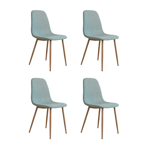 Alguer Living 4x Pack Sillas De Comedor Tapizadas Azul Thea Estilo Nórdico Sillas Tapizadas Acolchadas Para Comedor, Cocina, Oficia, Eventos Alguer Living 4x Pack Sillas De Comedor Tapizadas Azul Thea Estilo Nórdico Sillas Tapizadas Acolchadas Para Comedor, Cocina, Oficia, Eventos