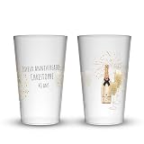 Wobz - Gobelet Personnalisé Anniversaire Cheers - Impression Quadrichromie digitale - Translucide - Fabriqué En France - Prénom Et Âge Personnalisables - 25 cl - Pack de 10, 25, 50, 100, 250 et 500