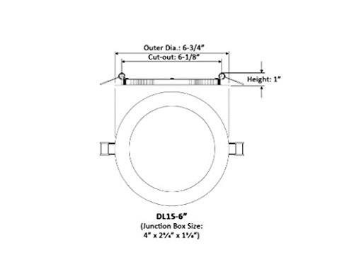 Led Fantasy 6-Inch 15W 120V Recessed Ultra Thin Ceiling Led Light Retrofit Downlight Wafer Panel Slim Ic Rated Etl Energy Star 1000 Lumens (Daylight 5000K, 1 Pack) #TOP5