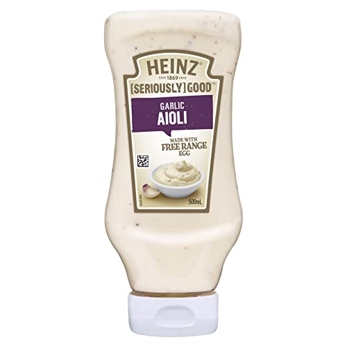 image for Heinz Seriously Good Garlic Aioli Mayonnaise Mayo 500mL, 500 ml (Pack 