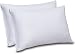 Cotton Sateen Zippered Pillow Cases - 2 Pack (Queen, White) - Sateen Pillow Cover for Maximum Softness - Easy Care, Elegant Double Hemmed Stitched Pillow Encasement, 300 Thread Count by Utopia Bedding