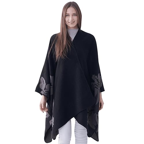 Women's Winter Poncho Shawl Wrap - Open Front Ponchos for Women for fall winter, Gift for women