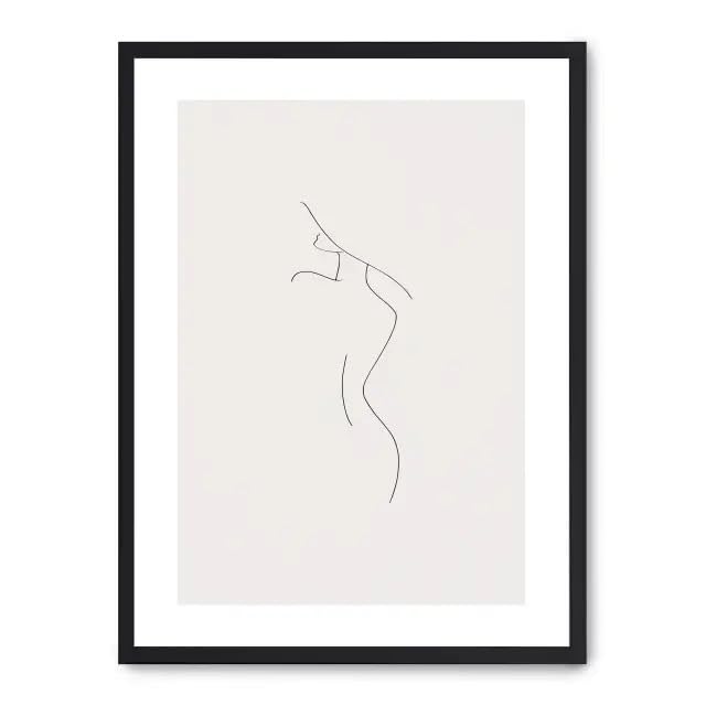 Cuadro woman line art ix : tableau de décoration murale moderne pour salon et chambre