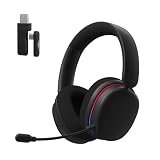 AULA G7 Pro Wireless Gaming Headset with 7.1 Surround Sound, 40mm Driver, BT5.3 Gaming Headphones with Mic, RGB, 10ms Latency, 65H Battery, PC Gaming Headset for PS5,PS4, Switch,PC,Wired Mode for Xbox