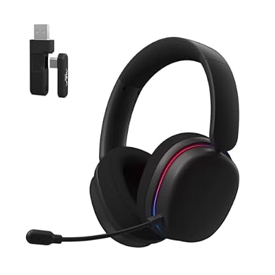 AULA G7 Pro Wireless Gaming Headset with 7.1 Surround Sound, 40mm Driver, BT5.3 Gaming Headphones with Mic, RGB, 10ms Latency, 65H Battery, PC Gaming Headset for PS5,PS4, Switch,PC,Wired Mode for Xbox