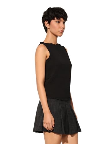 Image of ONLY Women's Textured Self-Design Sleeveless Top