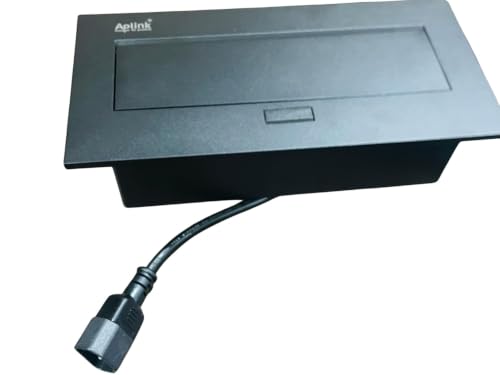 Image of Desktop Pop Up Box with 4 Outlets Connection Box Desktop Pop Up Outlet (Black)