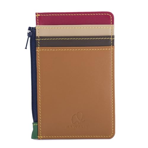 mywalit Multi-Color Leather Credit Card Holder & Coins Purse | 4 Cards & ID Slot