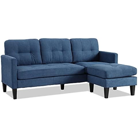 RELAXIXI Mid-Century Retro Modern Living Room Sofa Set with Loveseat and Seating Sofa Chair, Couch and Lounge Chairs(1 Set,Blue) Cover