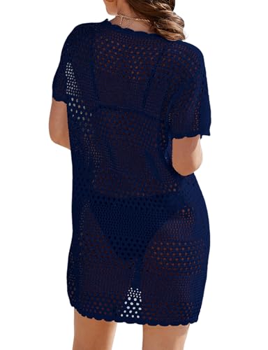 Image of Buauty Womens Swimsuits Coverup Bathing Suits Cover Ups Crochet Swimwear Bikini Beach Dresses 2026 Vacation Outfits
