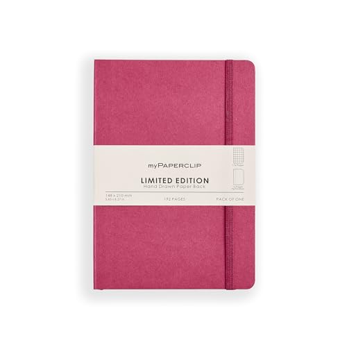 Cahier édition limitée A5 à carreaux myPAPERCLIP Framboise
