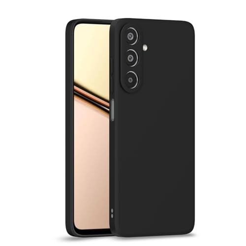 Image of Outlouders Back Cover for Samsung Galaxy M35 5G | Camera Protection | Durable Soft Matte Silicone Bumper Case (Black)