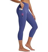baleaf Women's Capri Leggings with 3 Pockets Tummy Control 21" Inseam Workout Capris Yoga Pants