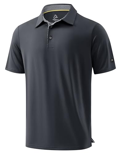 Image of Obla Mens Golf Shirt Short Sleeve Dry Fit Moisture Wicking Performance Athletic Casual Work Collared Polo Shirts for Men