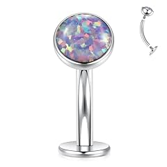 1PC Silver+Purple Opal