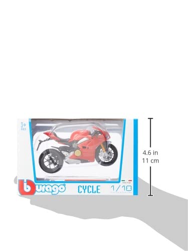 Bburago B18-51080 1:18 Ducati Panigale V4, Schwarz, 17 x 7 x 10,8 cm, 90 g