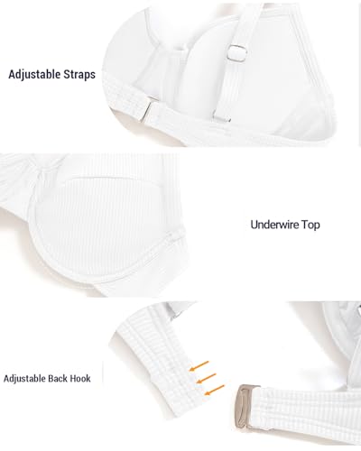 Women Underwire Bikini Tops - Push Up Swim Top Only Bra Swimsuit Tops 2025 Bathing Suit Top2