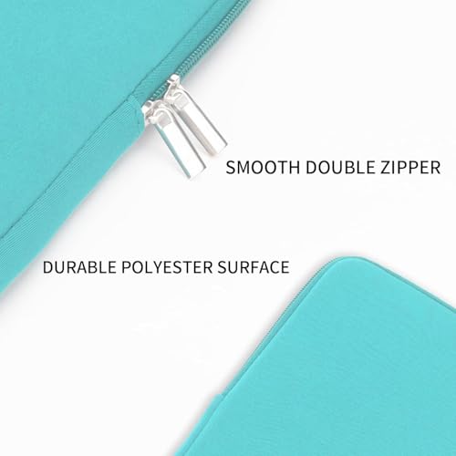 Image of Meyaar Laptop Sleeve Case 14 Inch, Compatible with 13-14 Inch Laptop, MacBook Pro M1 /M2 /M3 /M4, Notebook, Tablet, Chromebook - Soft Padded Zipper Bag (Light Blue, for 13 inch /13.3 inch MacBook)