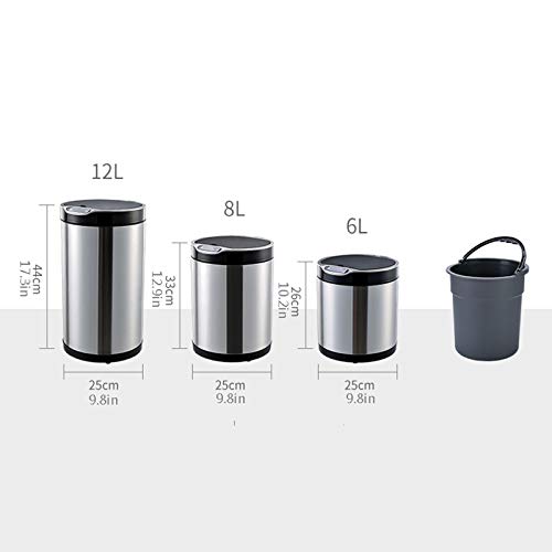 Caneca de basura automática azul 8L acero inoxidable miniatura 2