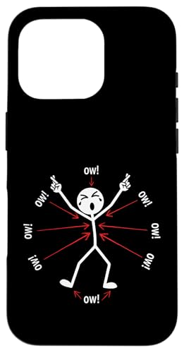 Ow Ow Ow Ow Stickman Figure Humorous Chronic Pain Awareness �X�}�z�P�[�X iPhone 16 Pro �p