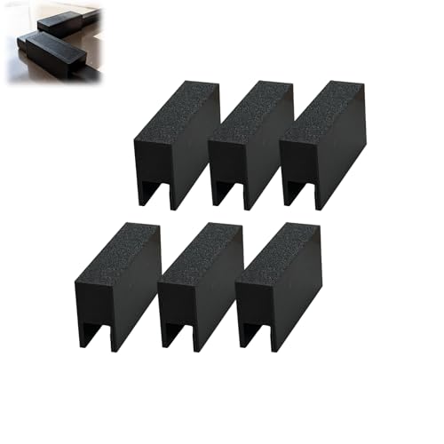 6-Pack Furniture Bumpers for Roomba/Eufy Robot Vacuums, Vacuum Guards to Prevent Stuck Under Chairs & Tables, No Tool Slide On Design (Wide 12.70mm)