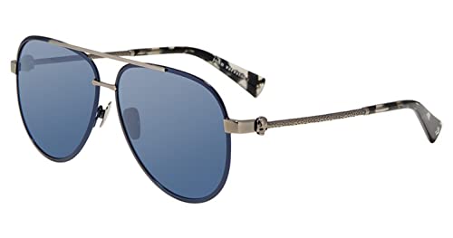 John Varvatos Men's V546 Pilot Sunglasses, Navy, 63/13/145 + 1