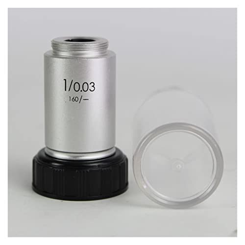 Microscope 1X 2X Low Magnification Infinity Objective with RMS Thread 20.2 Mm, 195 Achromatic Objective Lens for Biological Microscope(1X-160)