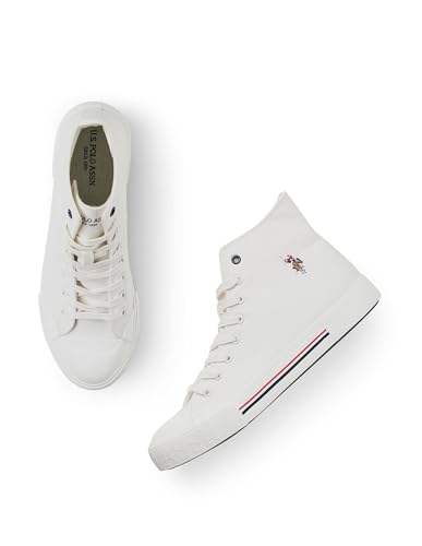 Image of U.S. Polo Assn. Mens VLAIR 2.0 Mid Top Sneaker Off White