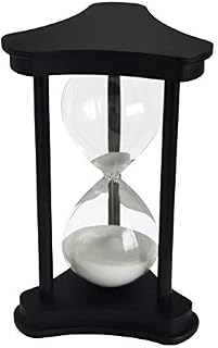 Sandglass 60 Minutes Timer Hourglass for Ornament Decoration Restaurant Living Room Home Closet Office Desk Bedroom Party Festival Christmas Wooden Frame Sand Timer Clock Orange