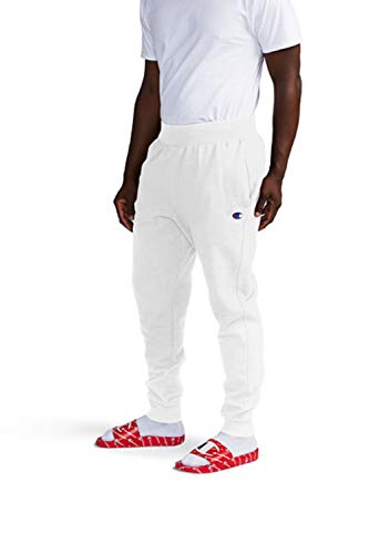 Champion LIFE Men's Reverse Weave Jogger Pant, White, Large