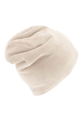Sterntaler Beanie in Cord Optik Unisex - Baby und Kinder Mütze gefüttert mit Baumwollfleece - Natur, 43