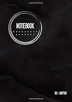 Dotted Notebook B6: Journal Notebook, Marble Black, Cool Circle Design, Dot Grid Matrix, Traveler, Small, Soft Cover, Numbered Pages, No Bleed 1717515819 Book Cover