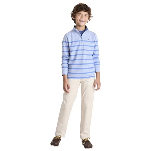 vineyard vines Boys' Breton Stripe Saltwater Quarter-Zip4