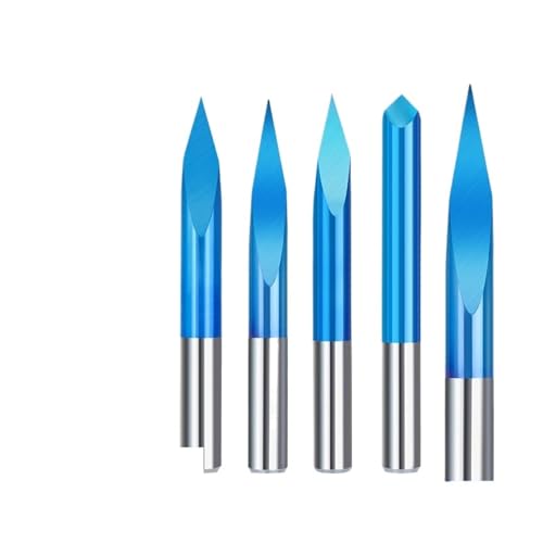 Fraise à Chanfreiner Carbure Fraisage 4mm tige 3 bord peu de gravure 20 30 40 45 60 90 degrés Machine routeur peu de gravure outil de peu(4x.01x40)