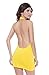 Sexinn Women Halterneck and Backless Sexy Lingerie with G-string Yellow C5-yellow One Size
