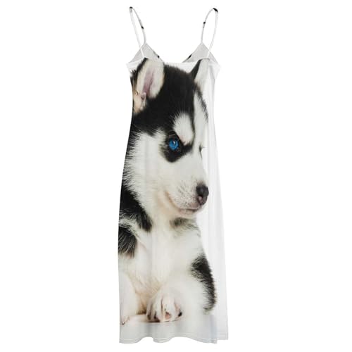Robe maxi col V Husky Mignon au tombé fluide exceptionnel - 4