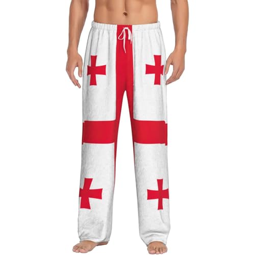 Pantalon pyjama homme polaire Géorgie chaud avec poches bas de nuit micropolaire