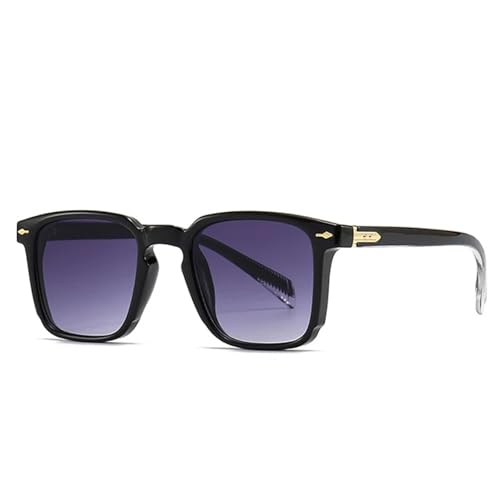 Lunettes de soleil rétro UV400 pour femme et homme avec rivets