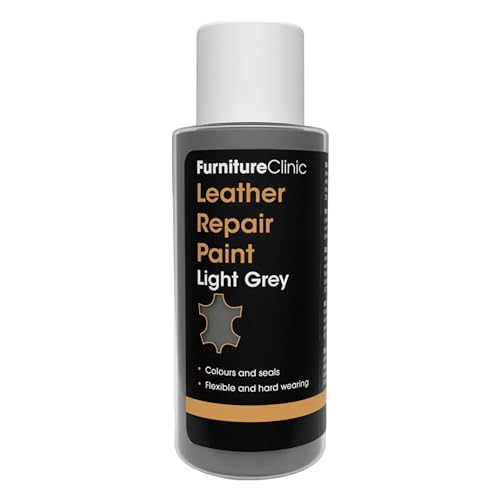 Pintura y tinte para reparación de cuero, colorante autosellante para una reparación rápida y fácil de cuero, adecuado para sofás de cuero, asiento de coche de cuero, zapatos (50ml, Gris claro)