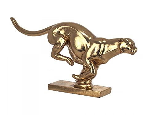 ORIGEN Animaux Design : Statuette Panthère en Chasse, Gold Design, L 46 cm