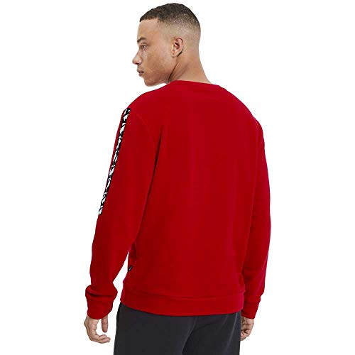 PUMA Amplified Crew TR, Felpa Uomo, Rosso (High