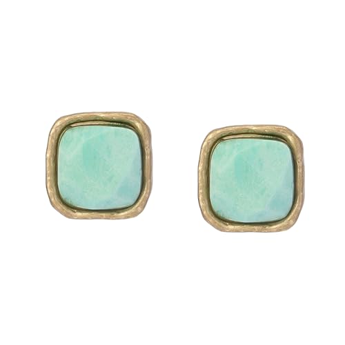 Robert Lee Morris Soho Jewelry Women's Turquoise Stone Button Earrings by ROBERT LEE MORRIS - Used condition - Image 2