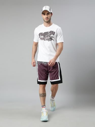 Image of XTEP PlayinBig Basketball Series, Basketball T-Shirts, Topwear, 100% Polyester, Basketball Inspired Style, Loose Fit, Basketbal Chest Print T-Shirt for Men (Multi Color Options)