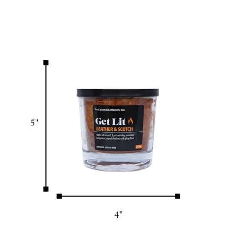 Image of Get Lit | Leather & Scotch | 16 oz Double-Wick Scented Candle | Hand-Poured in Missouri, USA | Bold Leather & Whisky Fragrance