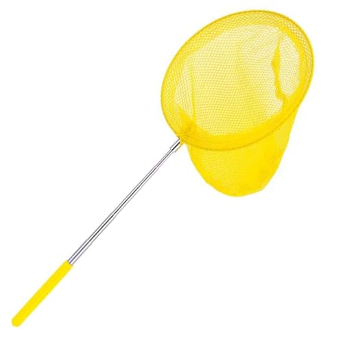 D.A.Y. Republic 27 Kids Extendable Fishing Mesh Net Butterfly Bug Insect Fish Crab Catcher with Telescopic Handle Garden Pond Toys for Children Extendable from 36cm to 68cm (Yellow)