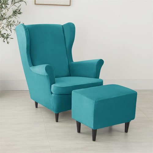 Funda para sillón orejero turquesa para transformar el confort de muebles de dormitorio 4