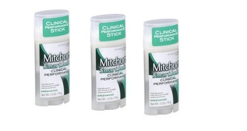 Mitchum Smart Solid Clinical Performance Deodorant, Greenwood, 2.5-ounce (Pack of 3)